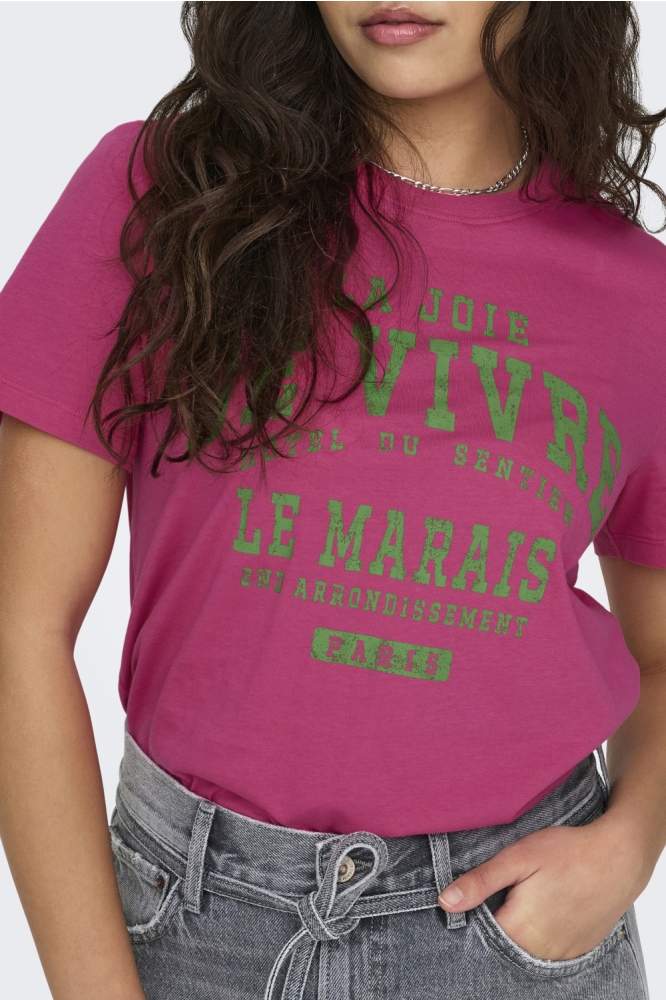 ONLREGINA SS REG TEE CS JRS 15319748 Fuchsia Purple/De vivre